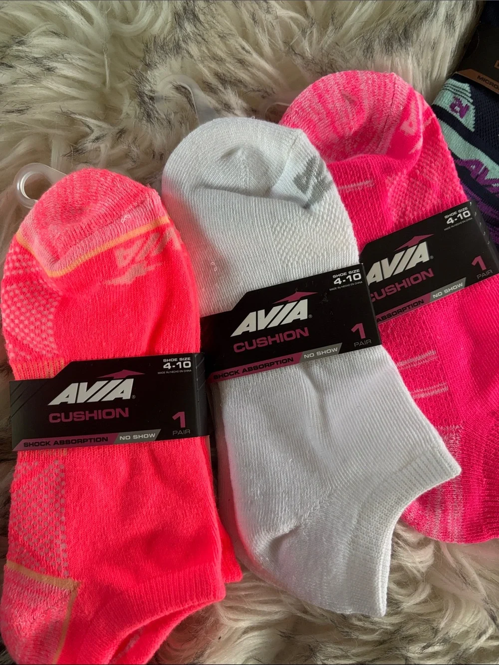 NWT 9 Avia No-Show Athletic Socks Bundle